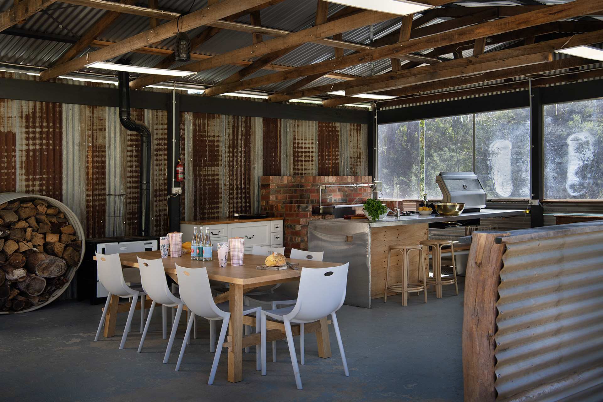 Rustic outdoor kitchen